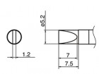 Hakko - Pájecí hrot HAKKO T36-D52/5.2D